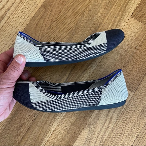 Rothy’s Round Toe Cap Toe Plaid Check Flats Shoes size 6 - Picture 5 of 11